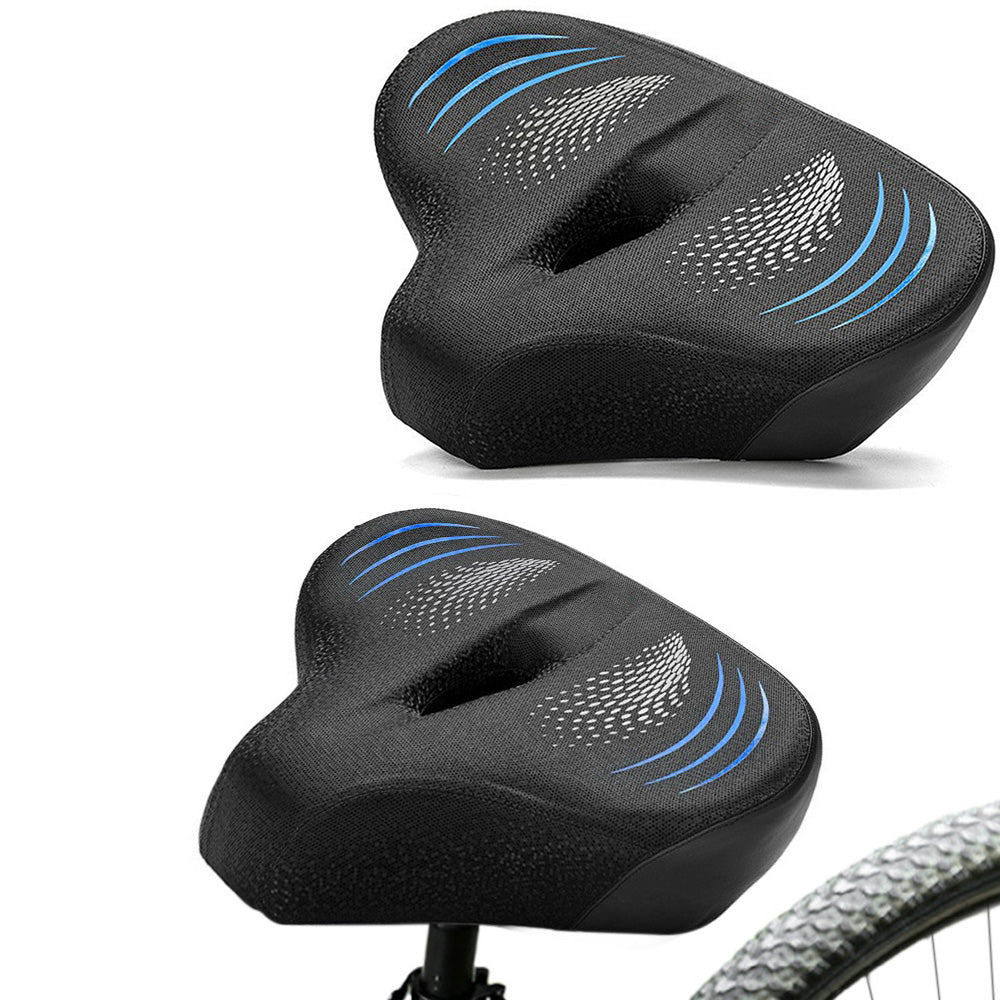 Padded Bike Seat Cushion Extra Padding Bicycle Seat Comfortable Saddle Blue