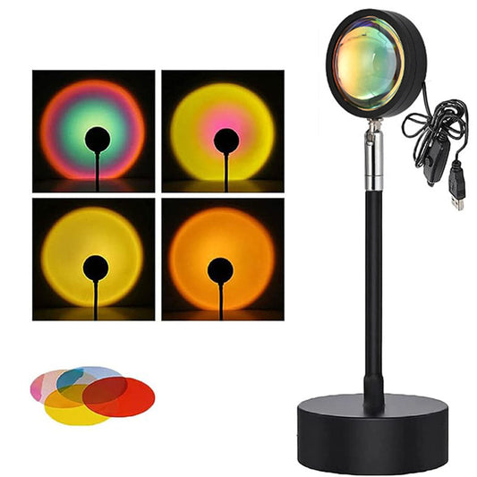 4 Color Sunset Projection Lamp for Bedroom Living Room Decor