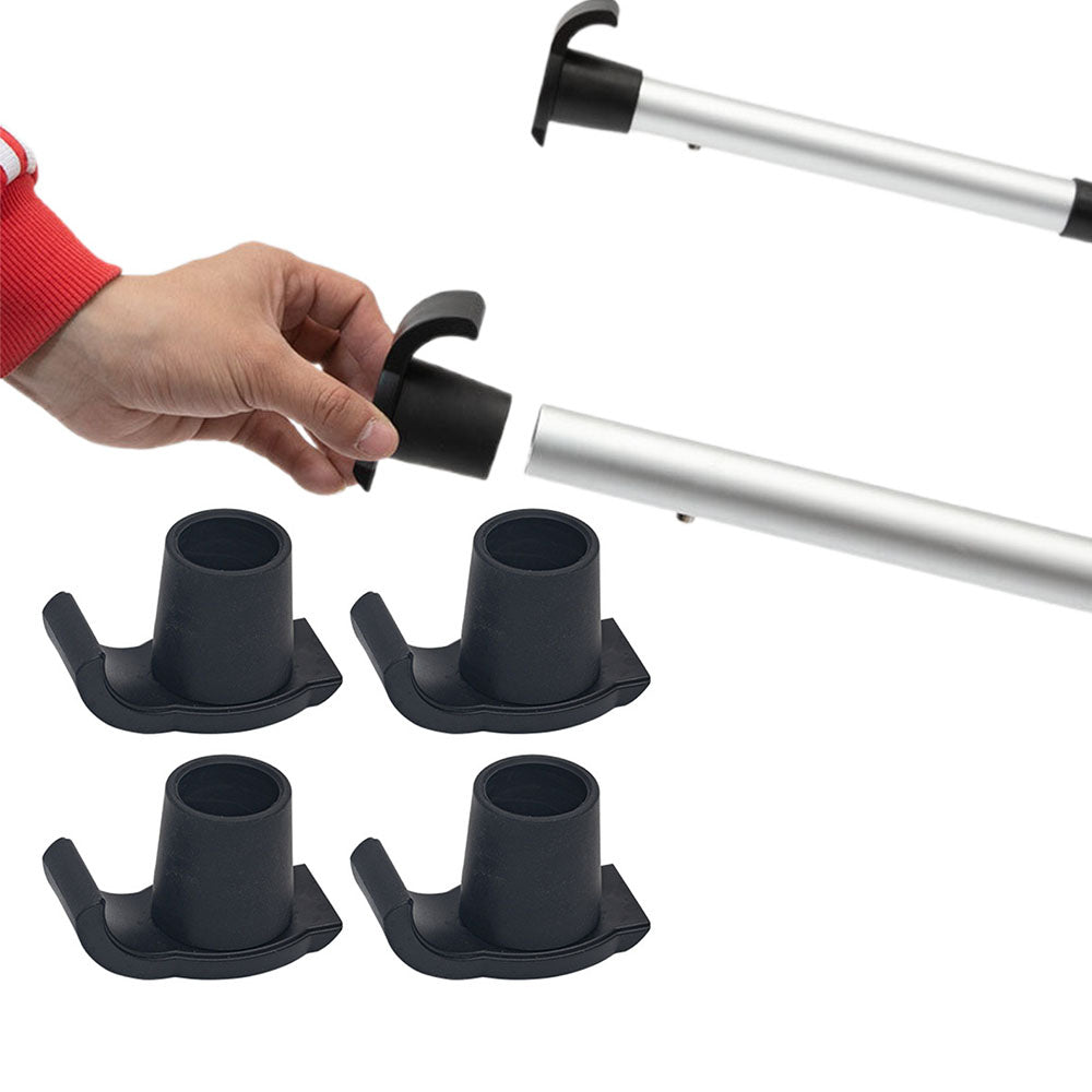 4Pcs Walker Ski Glides for Standard Walkers Anti-Friction TPR Universal Walker Accessories for Indoor Use Black