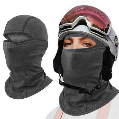 Ski Motorcycle Cycling Balaclava Full Face Windproof Mask for Winter Outdoor Activities Black