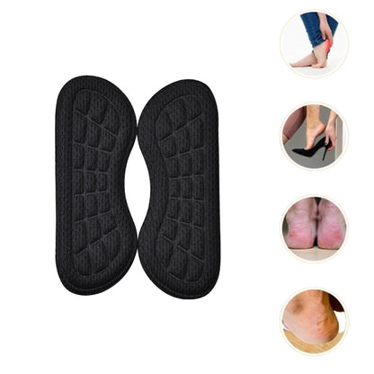 6 Pairs of Anti Wear Heel Protection Pads for Shoes Cushions Heel Liners Grips Heel Inserts Insoles Black