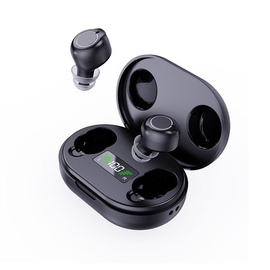 Hearing Aids with LED Power Display Charging Case Rechargeable Hearing Amplifiers for Seniors Black