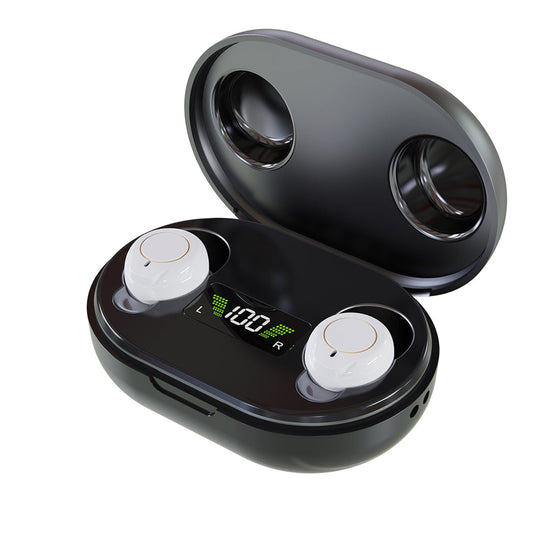 Hearing Aids with LED Power Display Charging Case Rechargeable Hearing Amplifiers for Seniors White