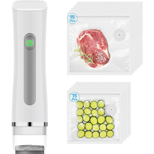 Portable Handheld Compact Vacuum Sealer Machine with 30 Reusable Bags