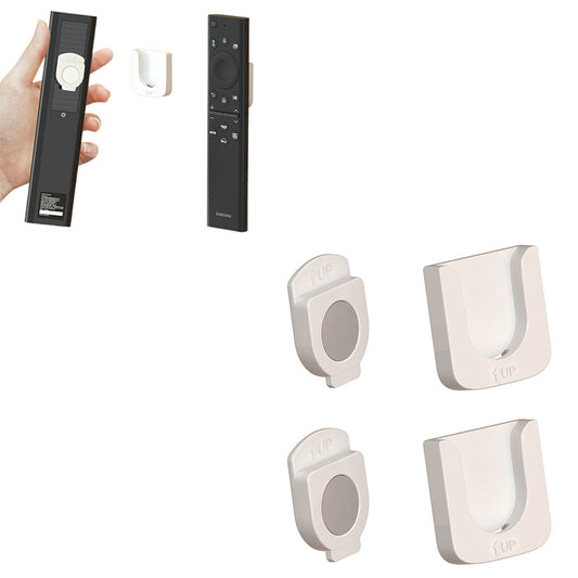 2Pcs Wall Mount Remote Control Holder TV Remote Control Caddy White