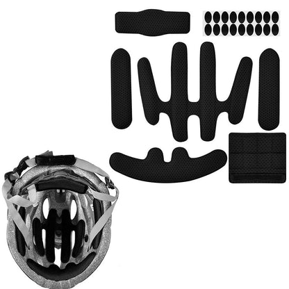 15Pcs Universal Foam Pads Set Protection Pad Helmet Inner Padding Kits Replacement Black