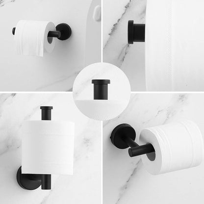 12Pcs Matte Black Bathroom Accessories Set Stainless Steel Wall Mounted Hardware Kit