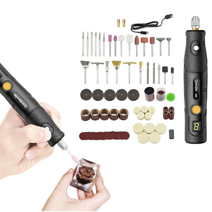 Mini Cordless Rotary Tool Kit for Polishing with 100 Accessories Black