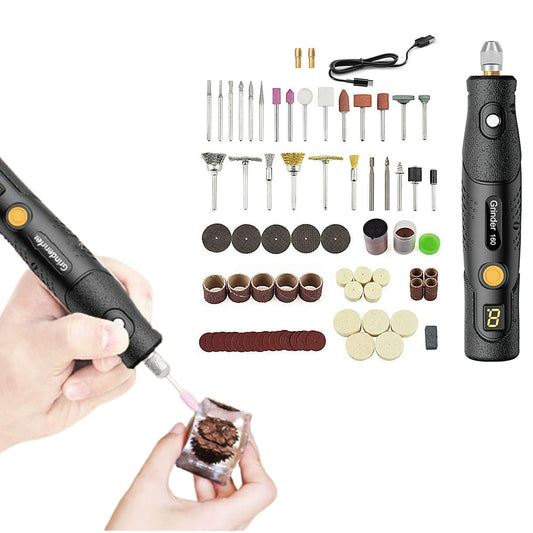 Mini Cordless Rotary Tool Kit for Polishing with 100 Accessories Black
