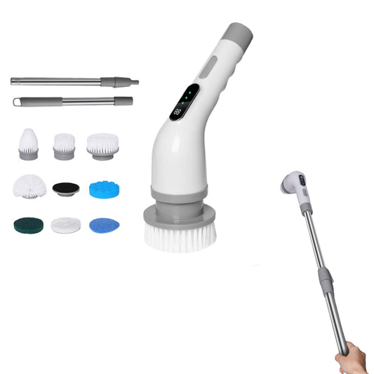Electric Spin Cordless Cleaning Brush Scrubber for Home Use Gray