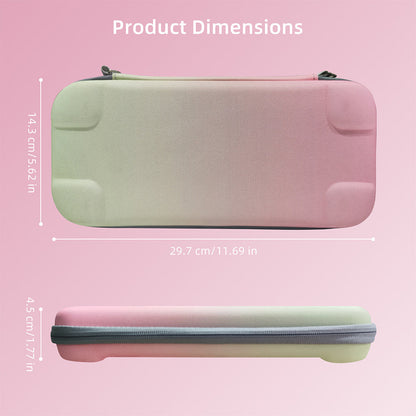 Travel Carry Case for Nintendo Switch 2 with Game Card Slots Mixcolor Pink and Green
