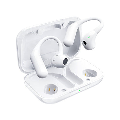 Wireless Bluetooth 5.4 Earbuds Sport Headphones with Earhooks White