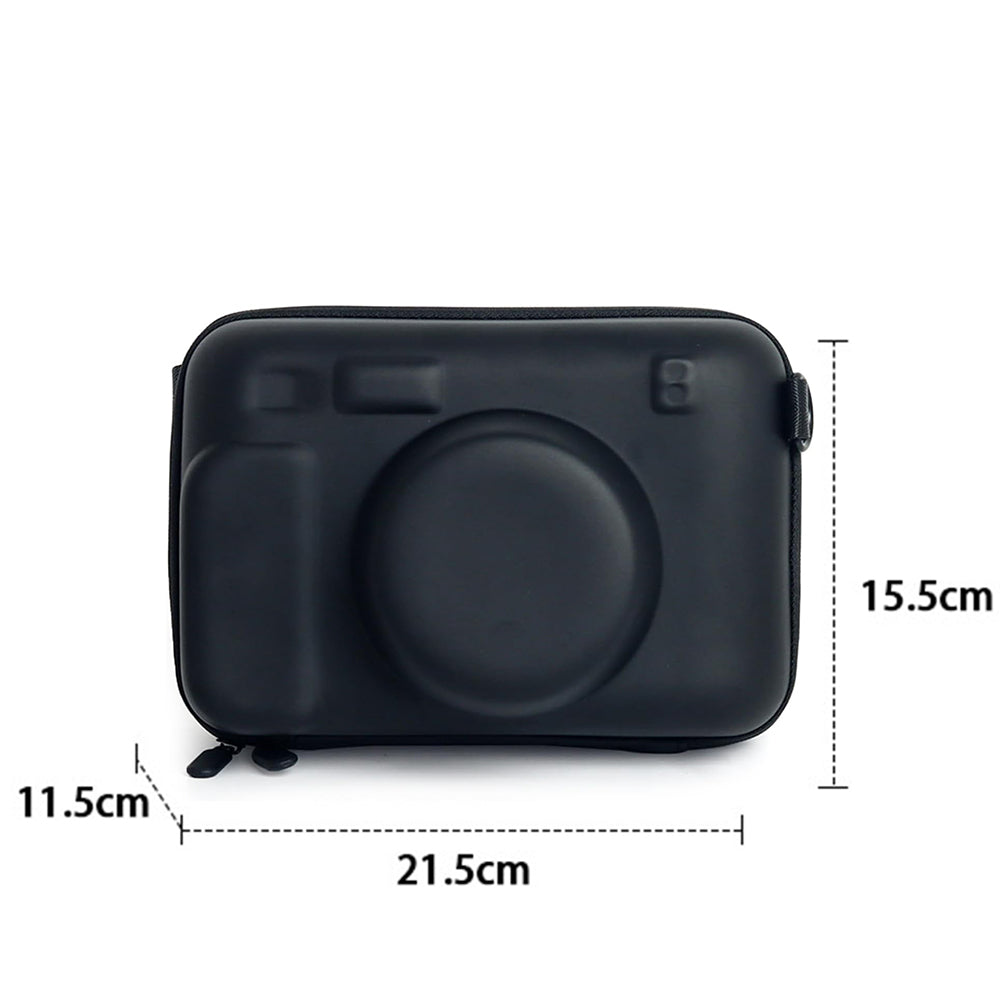 Protective Case for Fujifilm Instax Wide 400/300/210 Instant Camera Hard Shell Carrying Case with Removable Adjustable Strap  Black