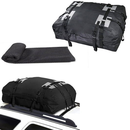 425L Car Roof Bag with Anti-Slip Mat Water-Resistant Rooftop Cargo Carrier Luggage Storage Bag