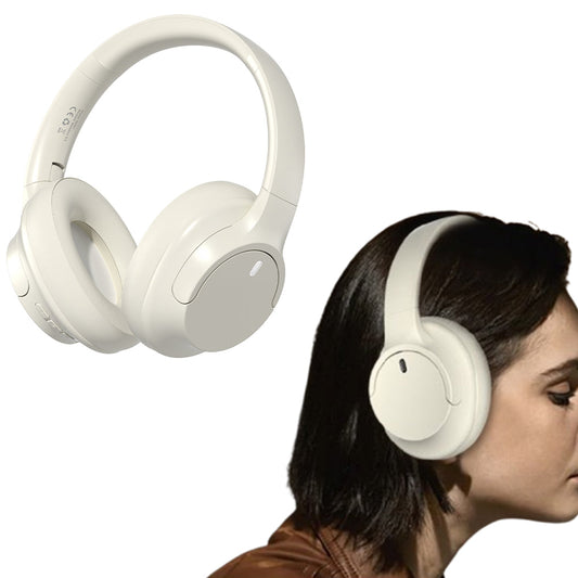 Over Ear Bluetooth Headphone Wireless Foldable Headset Beige