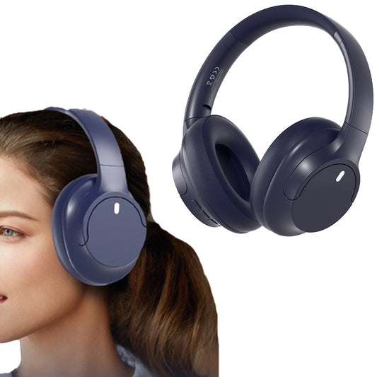 Over Ear Bluetooth Headphone Wireless Foldable Headset Blue