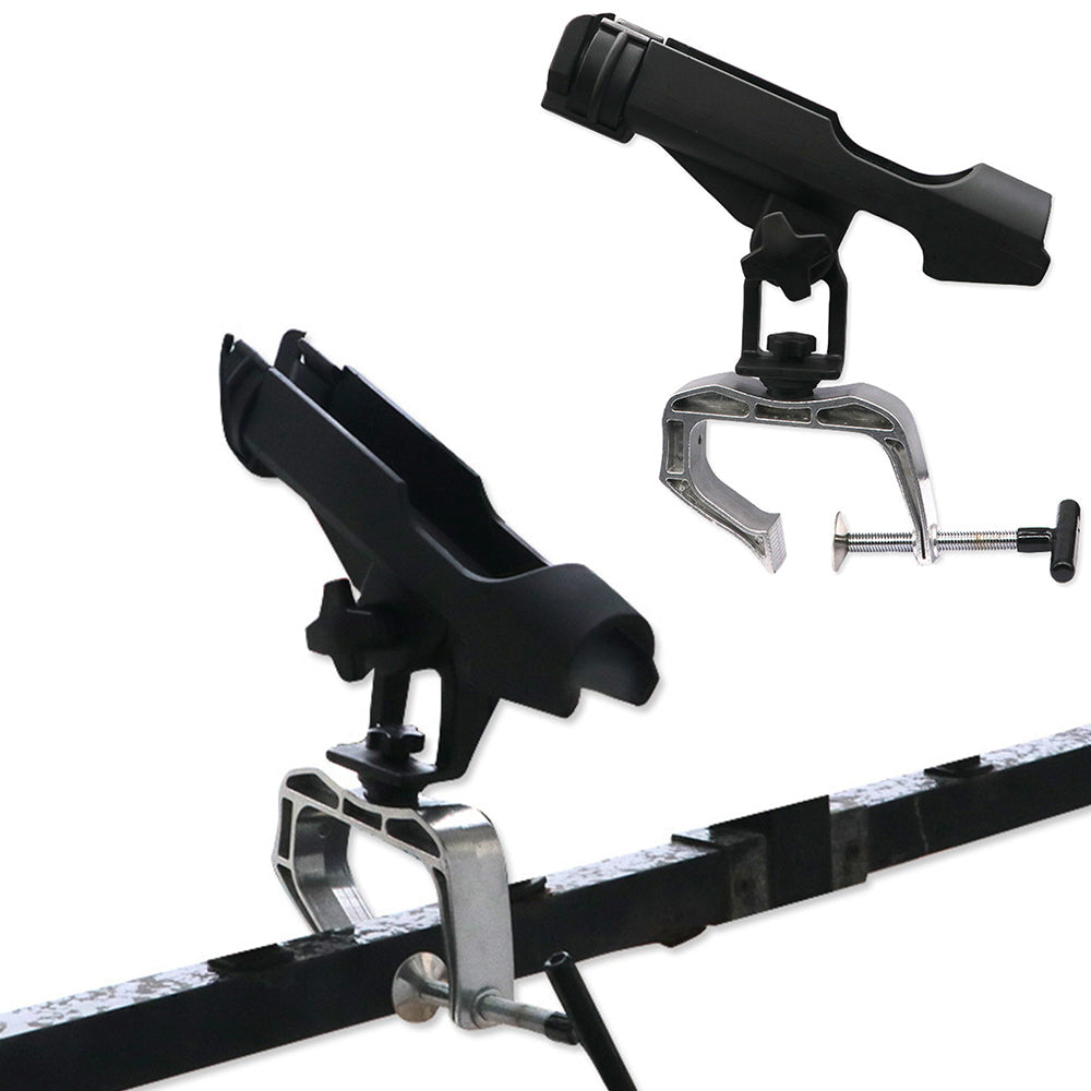 360-Degree Rotatable Fishing Rod Holder Track Mount / Deck Mount Fishing Pole Rack for Boat Kayak Fishing Accessories
