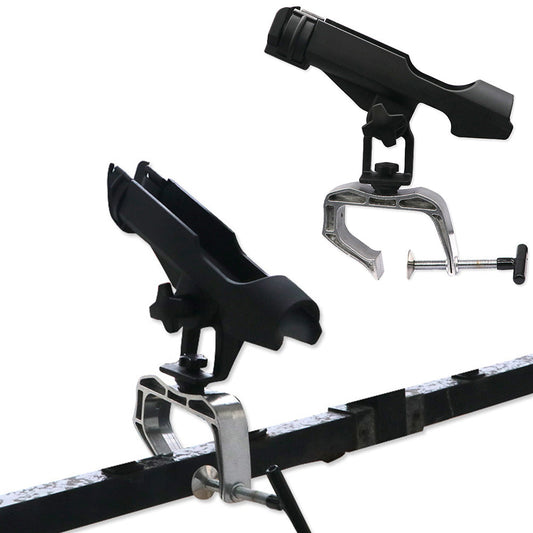 360-Degree Rotatable Fishing Rod Holder Track Mount / Deck Mount Fishing Pole Rack for Boat Kayak Fishing Accessories
