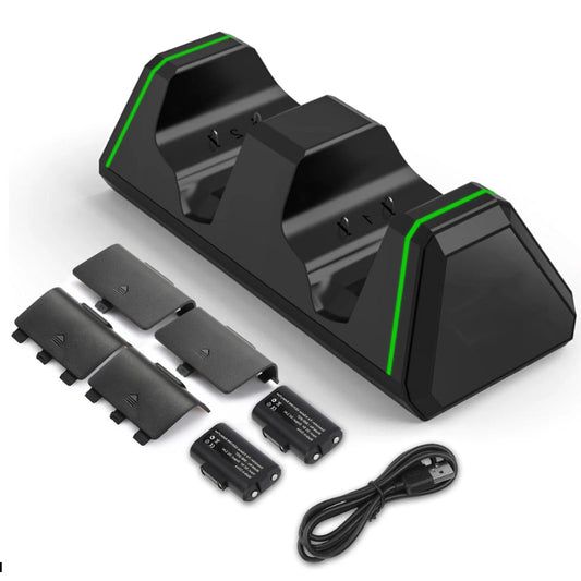 USB Powered Wireless Charging Dock for Dual Controllers Fit for Xbox One Series S/X Controller