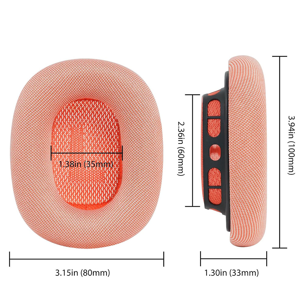 Pair of Replacement Ear Pads for Apple AirPods Max 2nd Generation Headphone Ear Cushions Orange