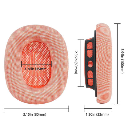 Pair of Replacement Ear Pads for Apple AirPods Max 2nd Generation Headphone Ear Cushions Orange