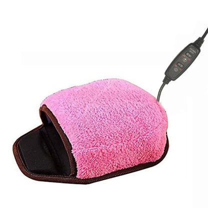 USB Heated Mouse Pad with Wrist Rest Winter Hand Warmer with 3 Level Temperature Control Pink
