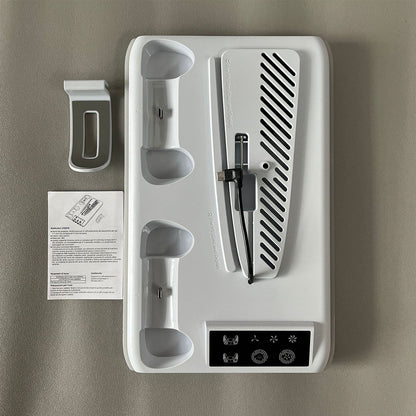 RGB Cooling and Charging Station Controller Charging Dock Headset Holder Compatible with PS5/PS5Pro/Slim/Disc/Digital Console