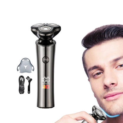 Rechargeable Electric Shaver for Men with Replaceable Heads for Wet and Dry Use