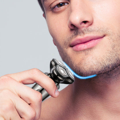 Rechargeable Electric Shaver for Men with Replaceable Heads for Wet and Dry Use