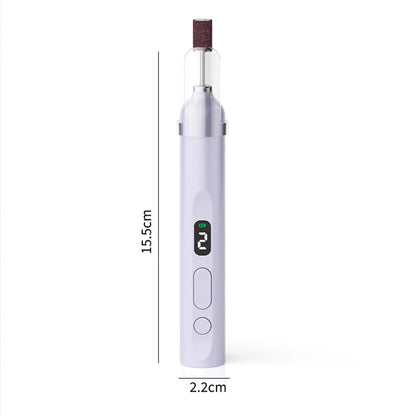 Rechargeable Electric Manicure and Pedicure Kit Cordless Nail Drill with LED Light for Natural/Acrylic Nails Purple