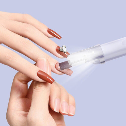 Rechargeable Electric Manicure and Pedicure Kit Cordless Nail Drill with LED Light for Natural/Acrylic Nails Purple