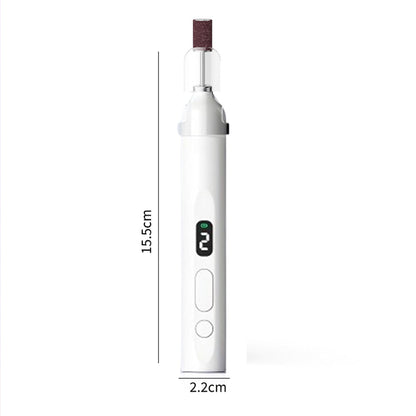 Rechargeable Electric Manicure and Pedicure Kit Cordless Nail Drill with LED Light for Natural/Acrylic Nails White