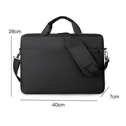 Crossbody Laptop Sleeve Padding Shoulder Carry Bags for 15.6 Inch Notebook Black