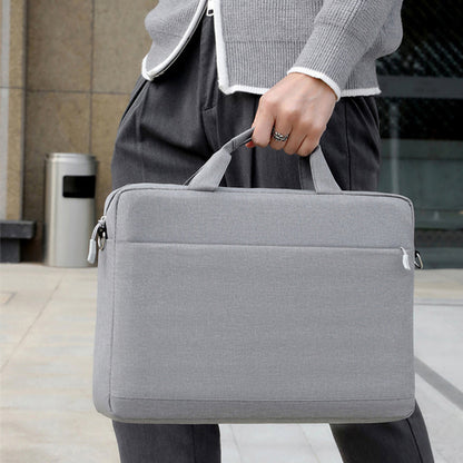 Crossbody Laptop Sleeve Padding Shoulder Carry Bags for 15.6 Inch Notebook Grey