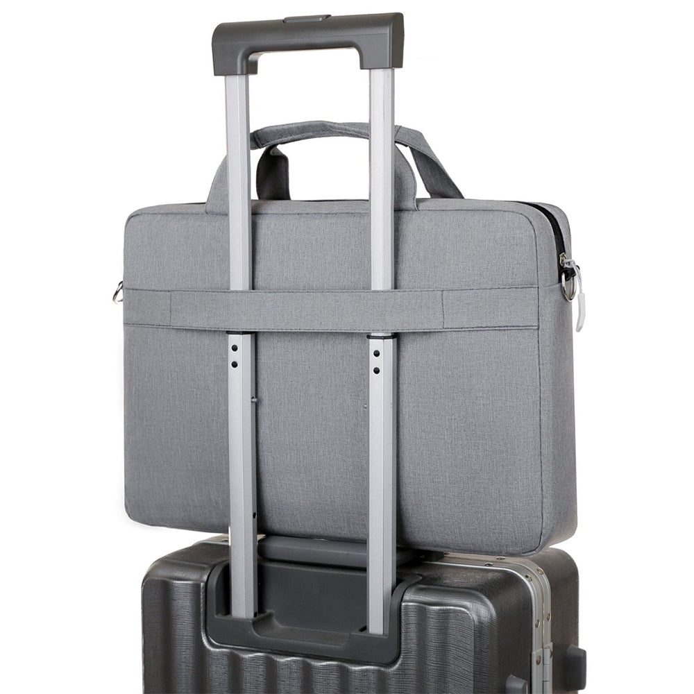 Crossbody Laptop Sleeve Padding Shoulder Carry Bags for 15.6 Inch Notebook Grey