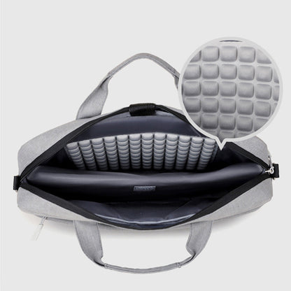 Crossbody Laptop Sleeve Padding Shoulder Carry Bags for 15.6 Inch Notebook Grey