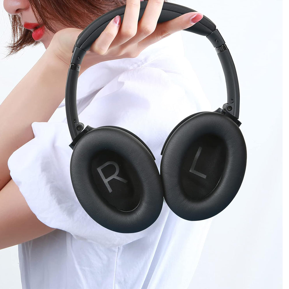 Pair of Replacement Ear Pads for Bose QC45 Headphone Ear Cushions Black