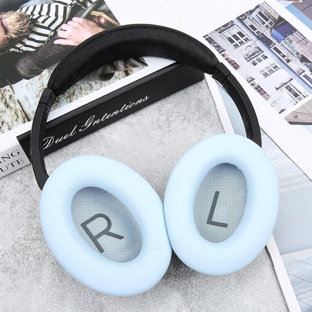 Pair of Replacement Ear Pads for Bose QC45 Headphone Ear Cushions Blue