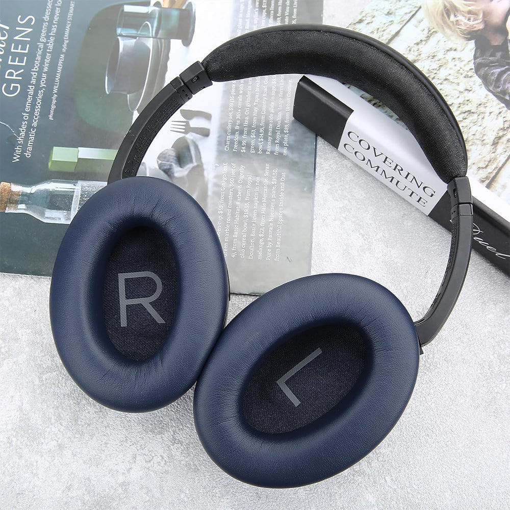 Pair of Replacement Ear Pads for Bose QC45 Headphone Ear Cushions Navy