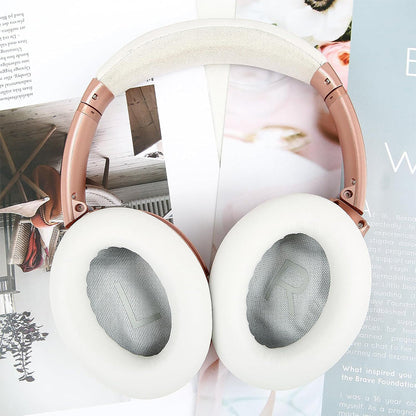 Pair of Replacement Ear Pads for Bose QC45 Headphone Ear Cushions White