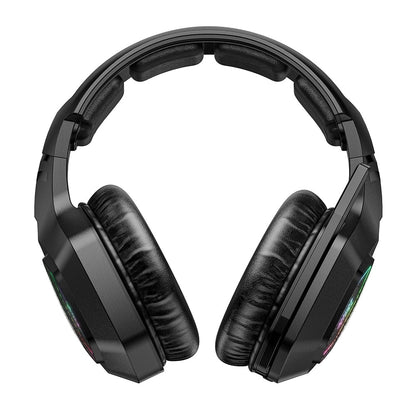 3-Mode RGB Gaming Headphone with Mic Over- ear Headphones Compatible with PS4/PS5/Switch/Mobile/ PC/Mac Black