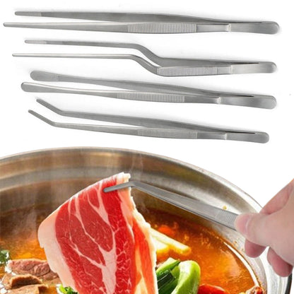 4Pcs BBQ Cooking Tweezer Tongs Stainless Steel Kitchen Tweezer Set