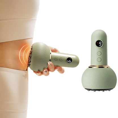 Electric Gua Sha Massager 9-Level Heat Cupping Massage Tool for Legs Arms Belly Body Green