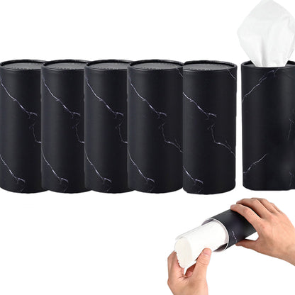 6Pcs Set Cylindrical Car Tissue Holders with Tissue Travel Tissue Box
