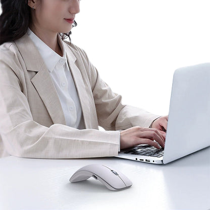 3-Mode Wireless Mouse Battery Powered Bluetooth/2.4Ghz Ergonomic Silent Mouse Gray