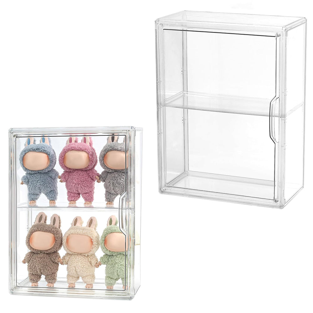Clear Display Showcase for Figures Acrylic Storage Organizers Box for Collectibles Action Figure LABUBU
