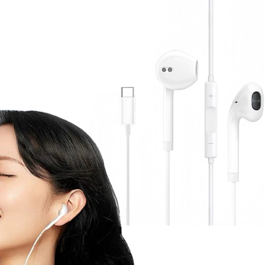 Wired Headset with Mic for Type-C Interface Phone/iPhone 15/16 Series