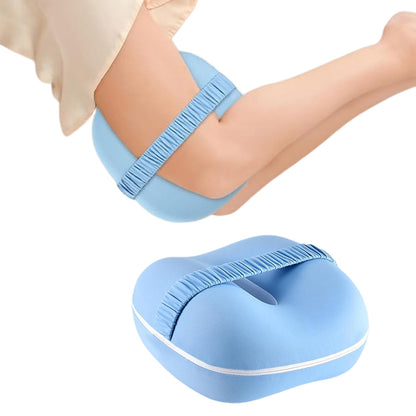 Knee Pillow with Ice Silk Pillowcase Leg Support Pillow with Elastic Strap for Side Sleeping