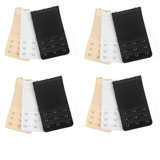 12 Pcs Set 3-Hook Bra Strap Extender for Women