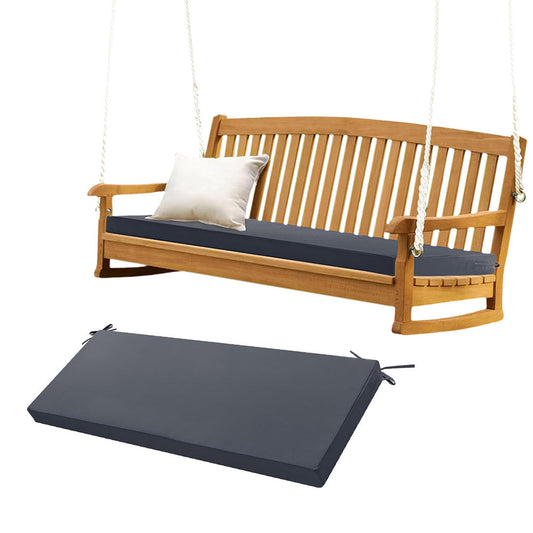 Outdoor Bench Cushion Patio Furniture Seat Pad with Removable Cover for Garden Swing Porch Sofa Settee Grey